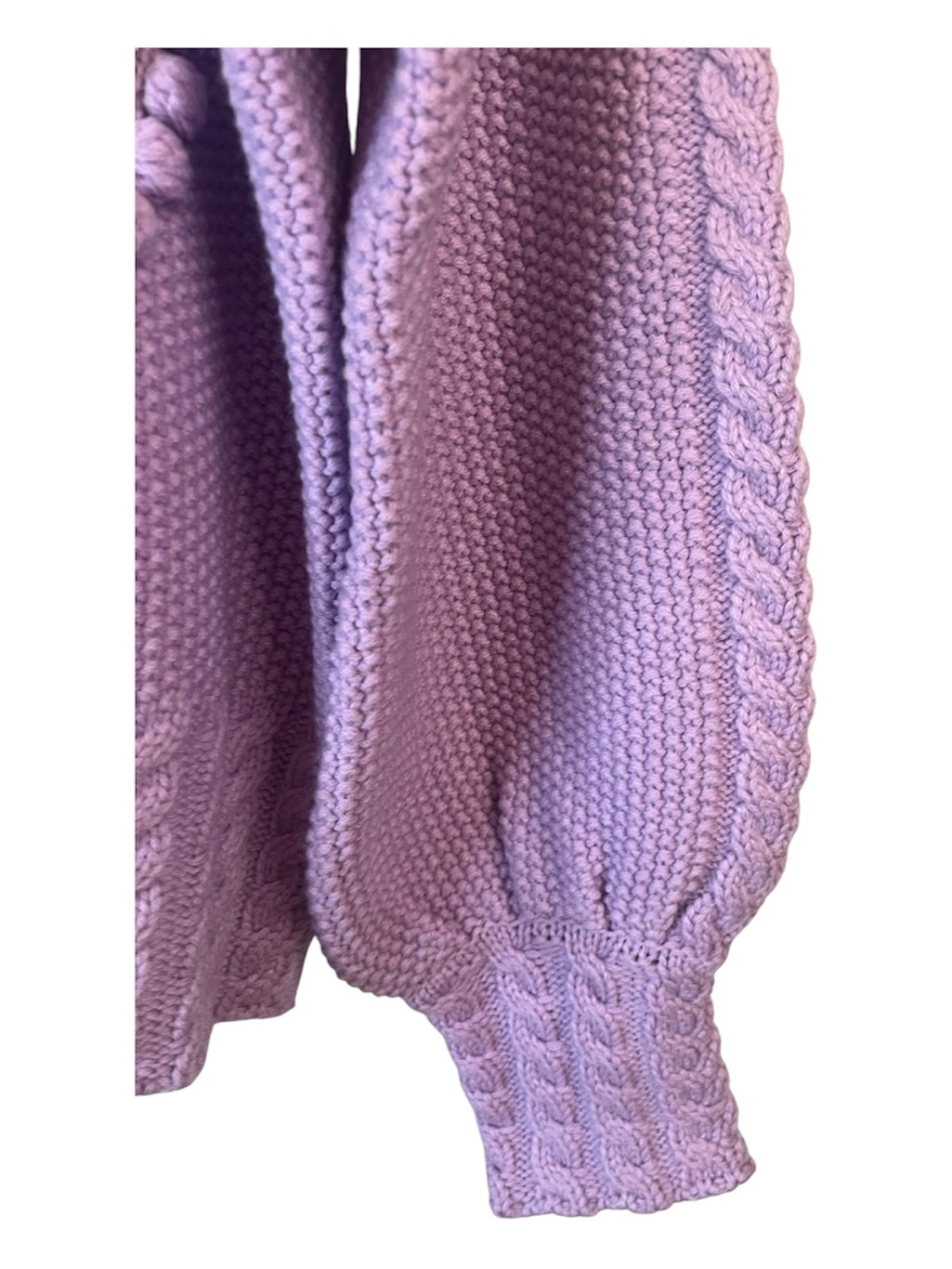 Nwt Line Markvardsen Knit Wool Embroidered Lilac Knit Cardigan Sweater — image 2 of 8